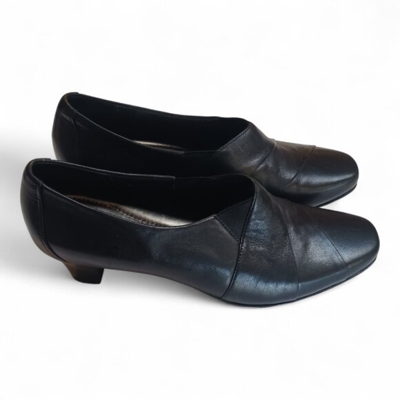 Aravon by New Balance Black Leather Comfort Shoes – Size 10.5B Orthotic Friendly - Picture 4 of 16